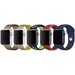 Set 5 Curele iUni compatibile cu Apple Watch 1/2/3/4/5/6/7, 44mm, Maro, Galben/Gri, Bleumarin, Rosu/